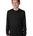 Badger Sportswear 2104 Youth B-Core Long Sleeve T- in Black