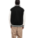 Shaka Wear SHLLJ Unisex Letterman Jacket in Black/ White