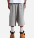 Shaka Wear SHLFBS Unisex Baggy Fleece Shorts in Heather Grey