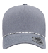 Yupoong-Flex Fit 5389BD Five-Panel Perforated Rope in Heather Grey