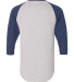 Augusta Sportswear 4420 Three-Quarter Sleeve Baseb in Athletic heather/ navy