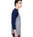 Augusta Sportswear 4420 Three-Quarter Sleeve Baseb in Athletic heather/ navy