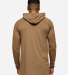 LA T 6917 Fine Jersey Long Sleeve Hooded Raglan T- in Coyote brown