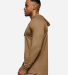 LA T 6917 Fine Jersey Long Sleeve Hooded Raglan T- in Coyote brown
