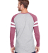 LA T 6934 Men's Gameday Mash Up Long-Sleeve T-Shir in Vintage heather/ vintage red