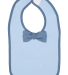 Rabbit Skins 1002 Infant Baby Rib Bow Tie Bib in Light blue/ indigo