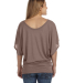 BELLA 8821 Womens Flowy Dolman Top in Pebble brown