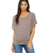 BELLA 8821 Womens Flowy Dolman Top in Pebble brown