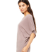 BELLA 8821 Womens Flowy Dolman Top in Pebble brown