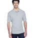 8535 UltraClub® Men's Classic Pique Cotton Polo in Heather grey