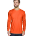 8422 UltraClub® Adult Cool & Dry Sport Long-Sleev in Bright orange
