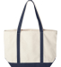 8872 Liberty Bags - 16 Ounce Cotton Canvas Tote in Natural/ navy