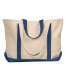 8872 Liberty Bags - 16 Ounce Cotton Canvas Tote in Natural/ navy