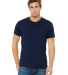 BELLA+CANVAS 3021 Unisex Cotton Pocket Tee in Navy