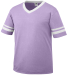 360 Augusta Sportswear Sleeve Stripe Jersey in Light lavender/ white