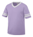 360 Augusta Sportswear Sleeve Stripe Jersey in Light lavender/ white