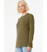 BELLA+CANVAS 3501 Long Sleeve T-Shirt in Olive triblend