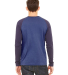 BELLA+CANVAS 3000 Hawthorne Baseball Tee in Heather navy/ midnight