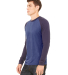 BELLA+CANVAS 3000 Hawthorne Baseball Tee in Heather navy/ midnight