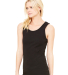 BELLA 1080 Womens Ribbed Tank Top in Black