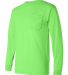 1730 Bayside Adult Long-Sleeve Tee With Pocket in Safety green