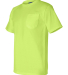 3015 Bayside Adult Union Made Cotton Pocket Tee in Lime green
