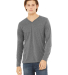BELLA+CANVAS 3425 Mens Tri-Blend Long Sleeve V-Nec in Grey triblend