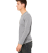 BELLA+CANVAS 3425 Mens Tri-Blend Long Sleeve V-Nec in Grey triblend