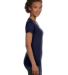 3507 LA T Ladies V-Neck Longer Length T-Shirt in Navy
