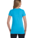 3616 LA T Juniors' Fine Jersey Longer Length T-Shi in Aqua