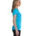 3616 LA T Juniors' Fine Jersey Longer Length T-Shi in Aqua