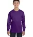 5400B Gildan Youth Heavy Cotton Long Sleeve T-Shir in Purple
