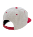 6089M Yupoong Classic Snapback Cap GREEN Under Bil in Heather grey/ red