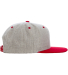 6089M Yupoong Classic Snapback Cap GREEN Under Bil in Heather grey/ red
