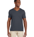 64V00 Gildan Adult Softstyle V-Neck T-Shirt in Charcoal