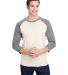 6930 LA T Adult Vintage Baseball T-Shirt in Natural heather/ granite heather