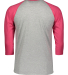 6930 LA T Adult Vintage Baseball T-Shirt in Vintage heather/ vintage hot pink