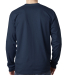 8100 Bayside Adult Long-Sleeve Cotton Tee with Poc in Navy
