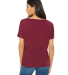 BELLA 8815 Womens Flowy V-Neck T-shirt in Maroon