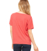 BELLA 8815 Womens Flowy V-Neck T-shirt in Red triblend