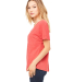 BELLA 8815 Womens Flowy V-Neck T-shirt in Red triblend