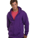 900 Bayside Adult Hooded Full-Zip Blended Fleece in Purple