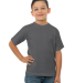 B4100 Bayside Youth Short-Sleeve Cotton Tee in Charcoal