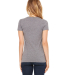 BELLA 8435 Womens Fitted Tri-blend Deep V T-shirt in Grey triblend
