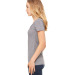 BELLA 8435 Womens Fitted Tri-blend Deep V T-shirt in Grey triblend