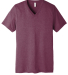 BELLA+CANVAS 3415 Men's Tri-blend V-Neck T-shirt in Maroon triblend