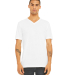 BELLA+CANVAS 3415 Men's Tri-blend V-Neck T-shirt in Solid white triblend