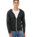 BELLA+CANVAS 3939 Unisex Tri-blend Lightweight Hoo in Charcoal black triblend