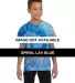 H1000b tie dye Youth Tie-Dyed Cotton Tee SPIRAL LAV BLUE