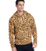 J8871 J-America Adult Tri-Blend Hooded Fleece in Leopard triblend